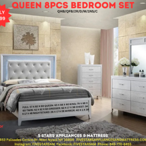 Queen 8 PCS Bedroom Set