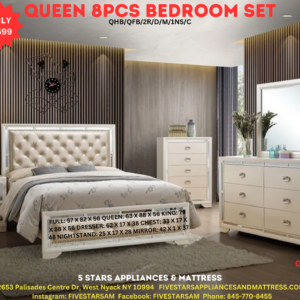 Queen 8 PCS Bedroom Set