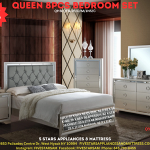 Queen 8 PCS Bedroom Set